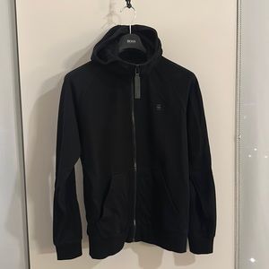 Men’s G-Star Raw Zip-Up Sweatshirt, M Black